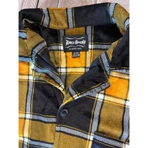 Dogg Supply by Snoop Dogg Mens Plaid‎ Flannel Button Down Pajama Shirt